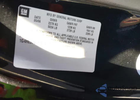 2006 Buick Lucerne Cxs z USA, uszkodzony, nr VIN 1G4HE57Y36U240315